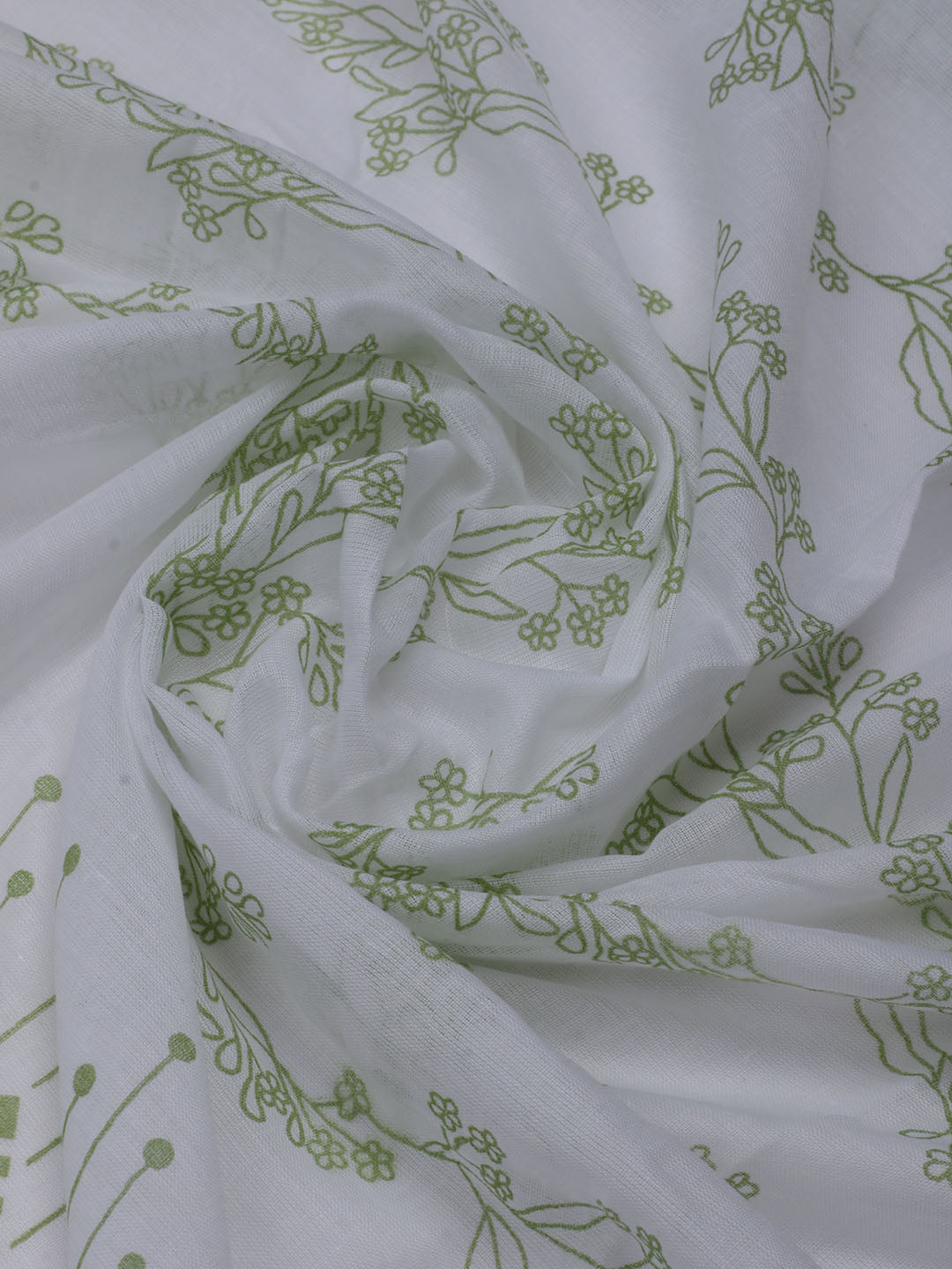 Printed Cotton Blend Unstitched Suit With Dupatta
