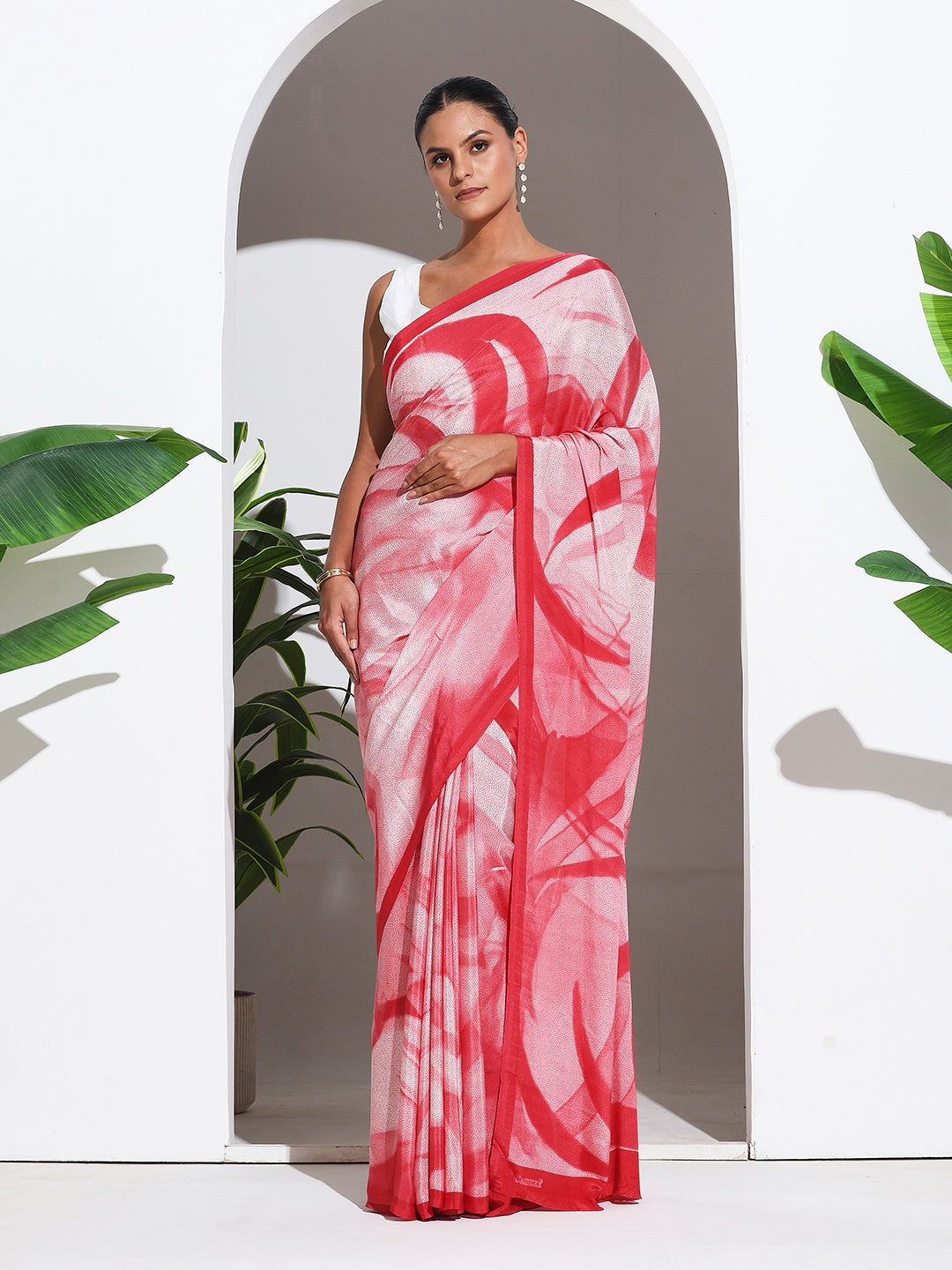 Digital Printed Crepe Saree