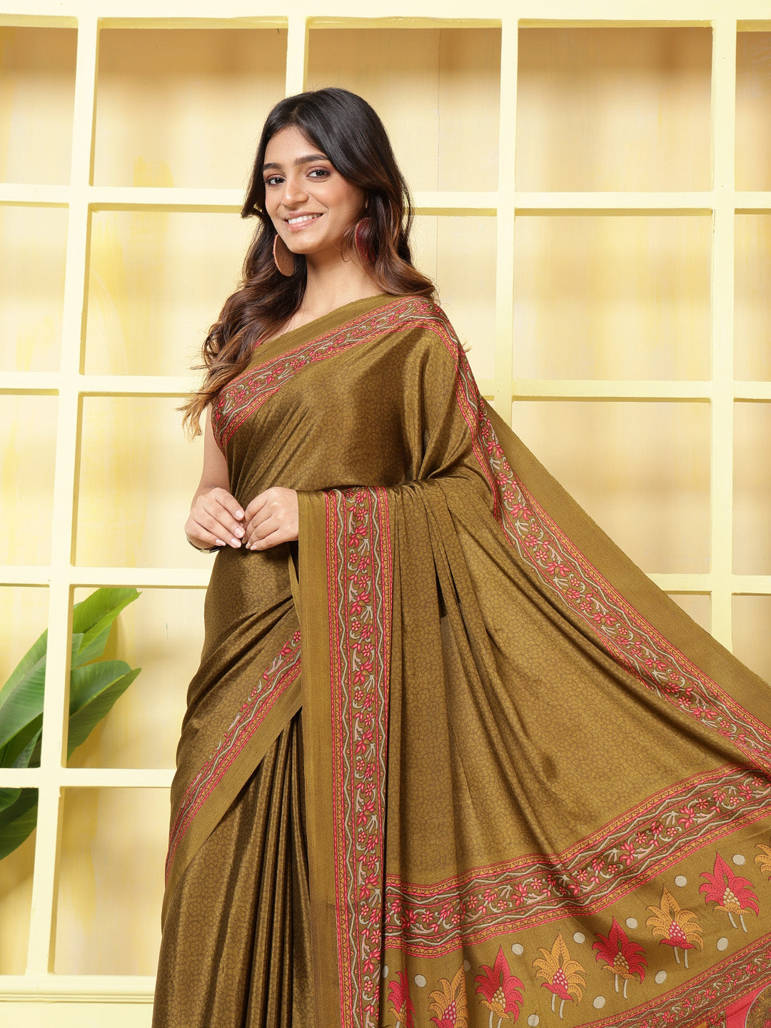Digital Printed Crepe Saree