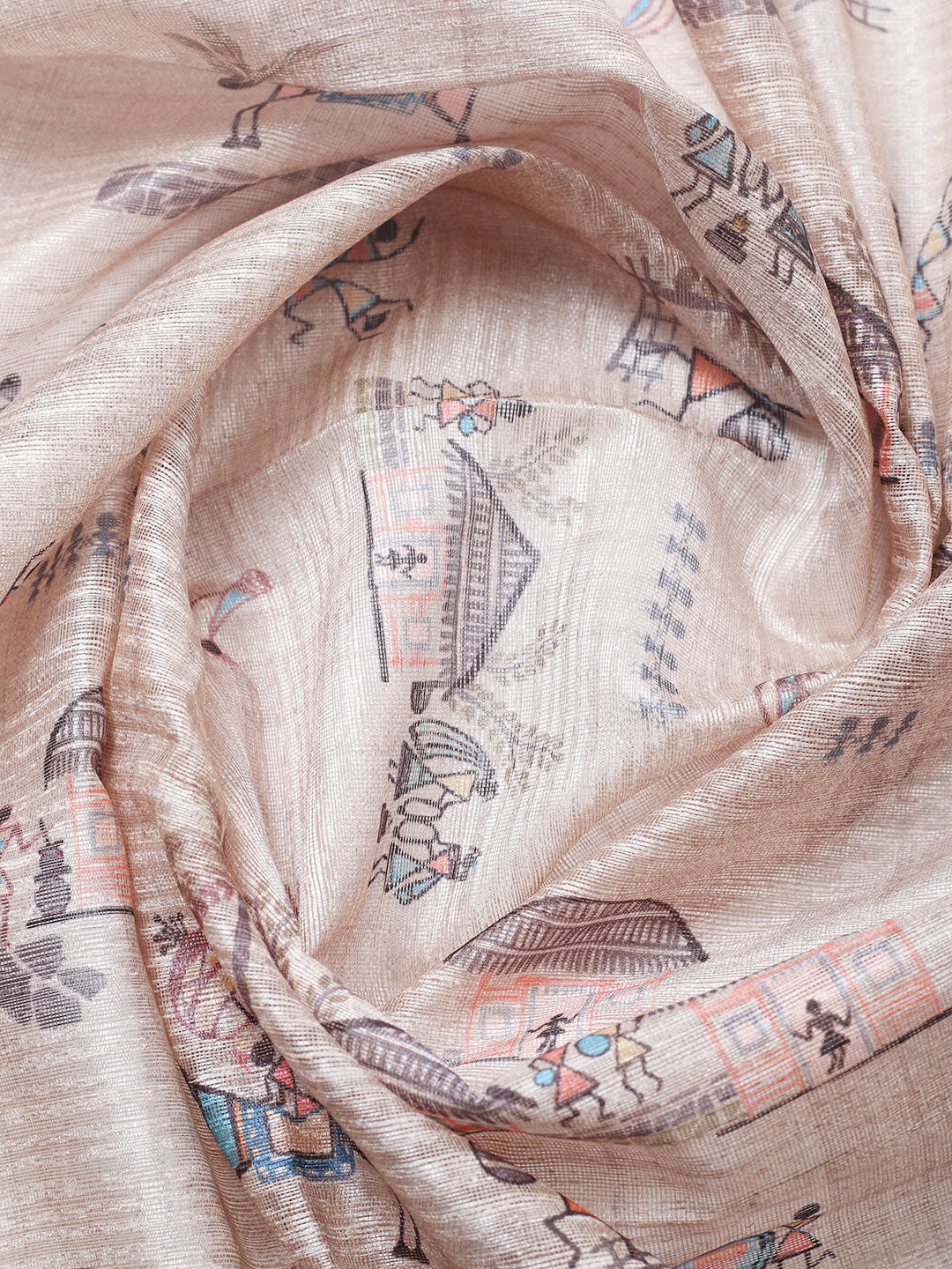 Embroidered Chanderi Unstitched Suit With Pant &amp; Dupatta