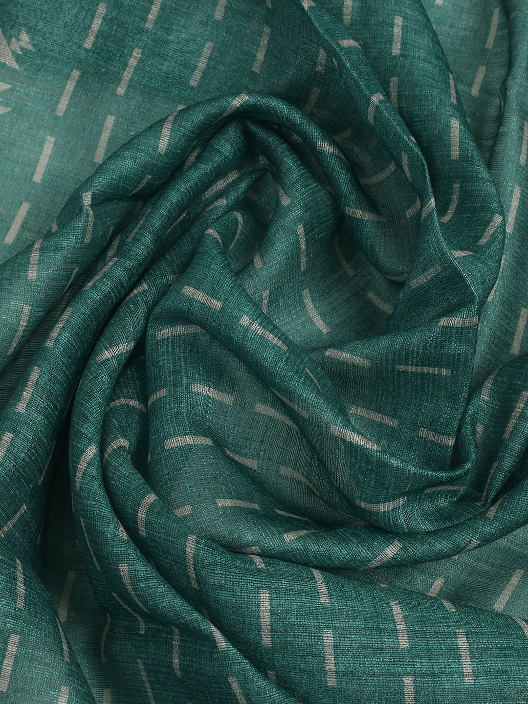 Printed Chanderi Unstitched Suit With Pant &amp; Dupatta