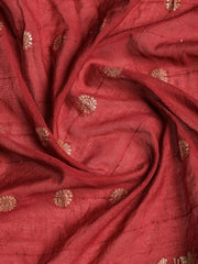 Neck Embroidered Chanderi Unstitched Suit With Dupatta