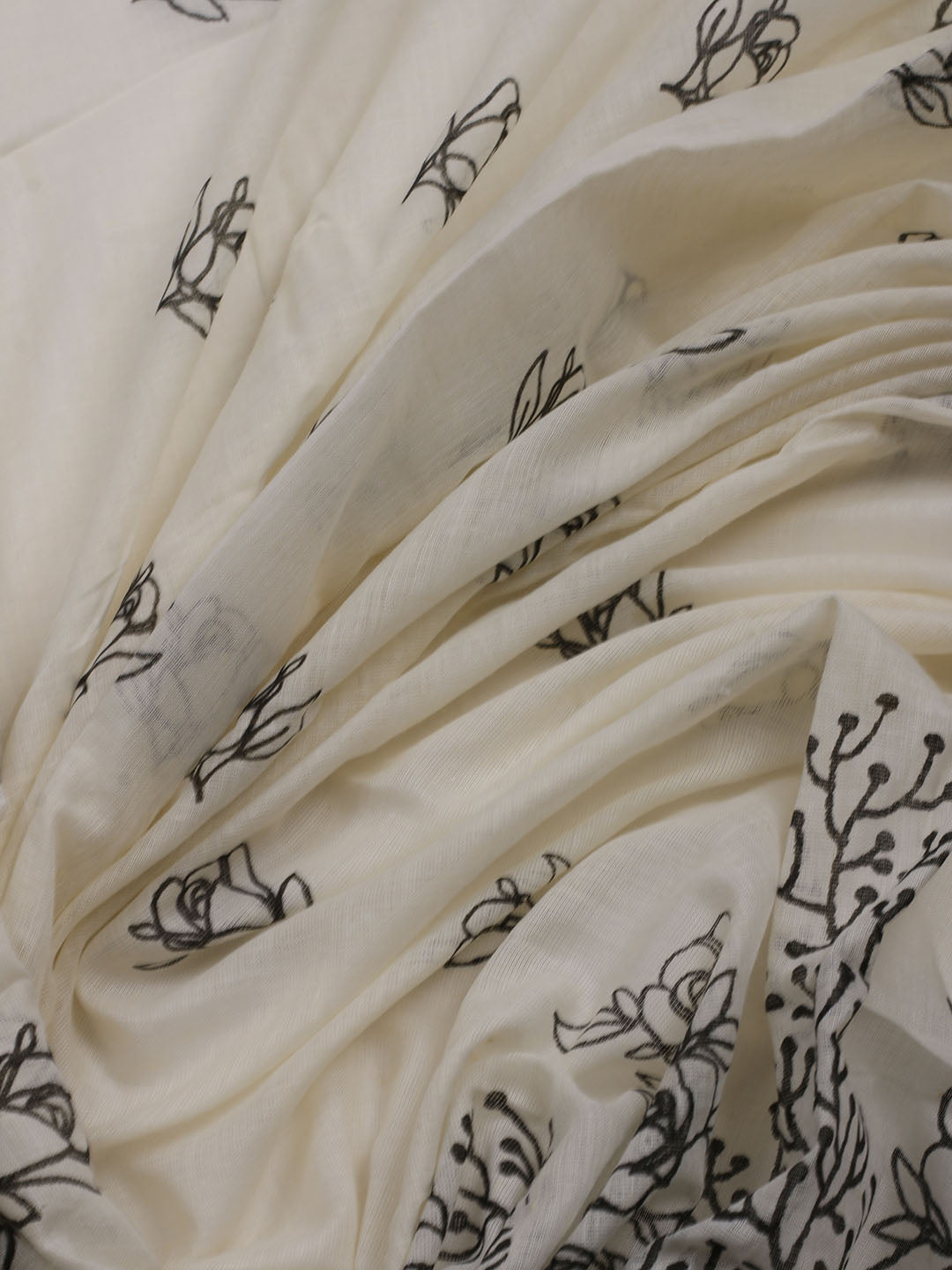 Neck Embroidered Cotton Blend Unstitched Suit With Dupatta