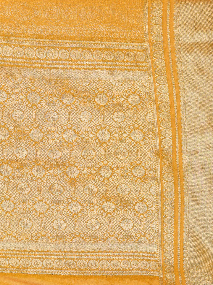 Zari Jaal Woven Crepe Saree