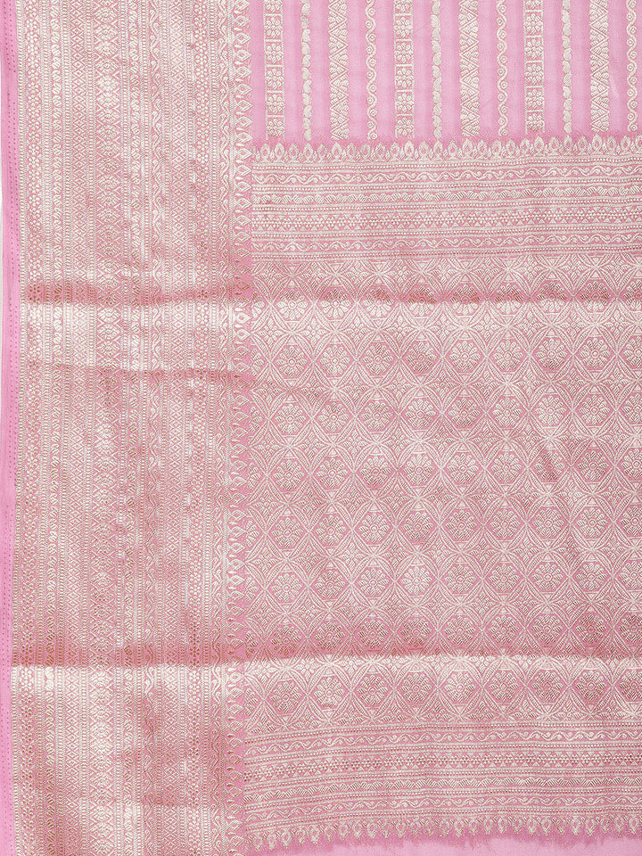 Zari Border Woven Georgette Saree