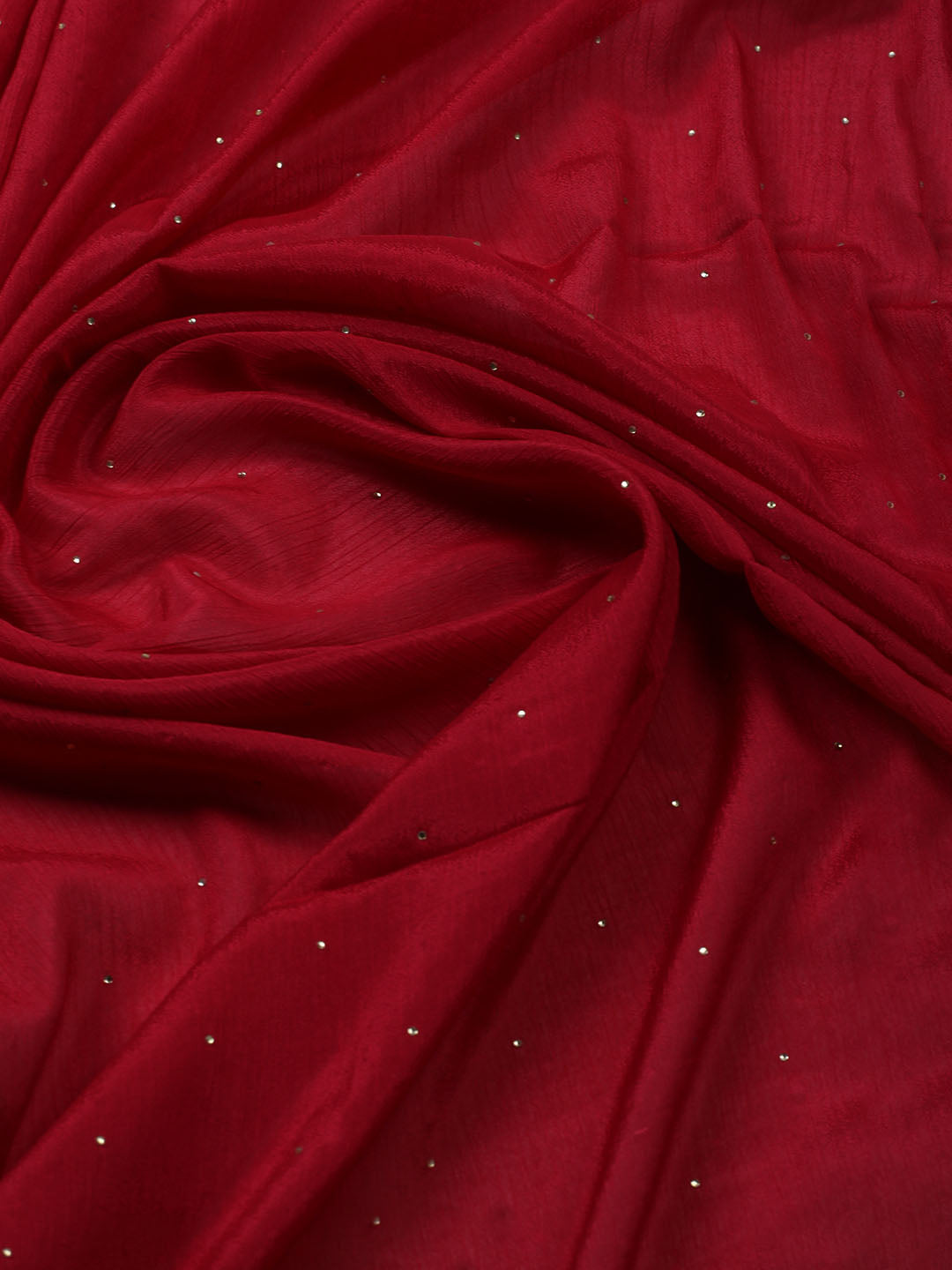 Embroidered Art Silk Unstitched Suit With Dupatta