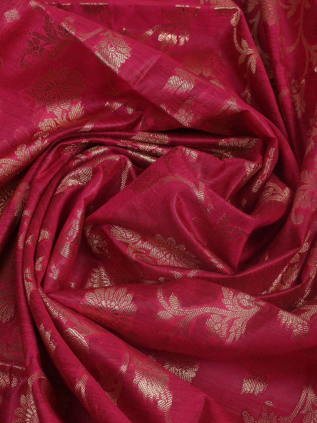Woven Design Chanderi Unstitched Suit With Pant &amp; Dupatta