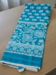 Printed Cotton Blend Unstitched Suit With Pant & Dupatta