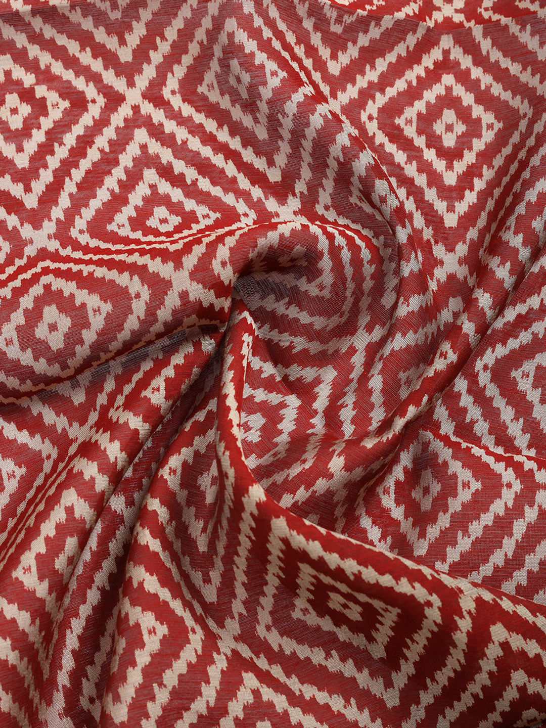 Printed Cotton Blend Unstitched Suit With Pant &amp; Dupatta