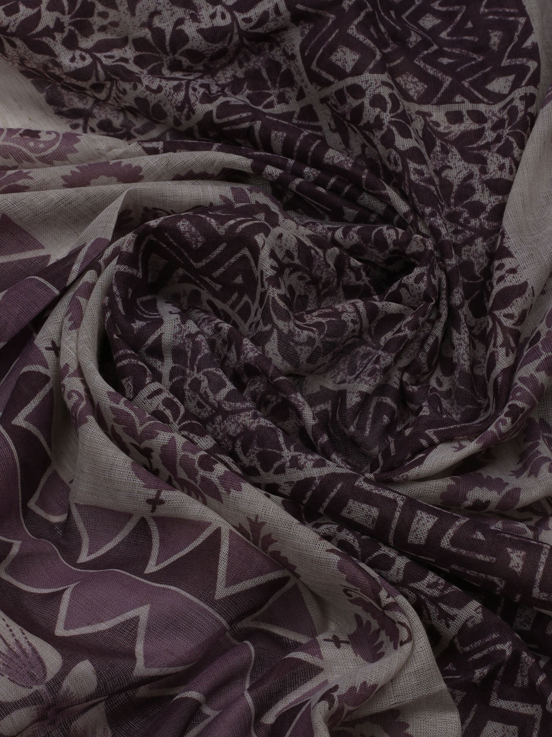Printed Cotton Blend Unstitched Suit With Dupatta