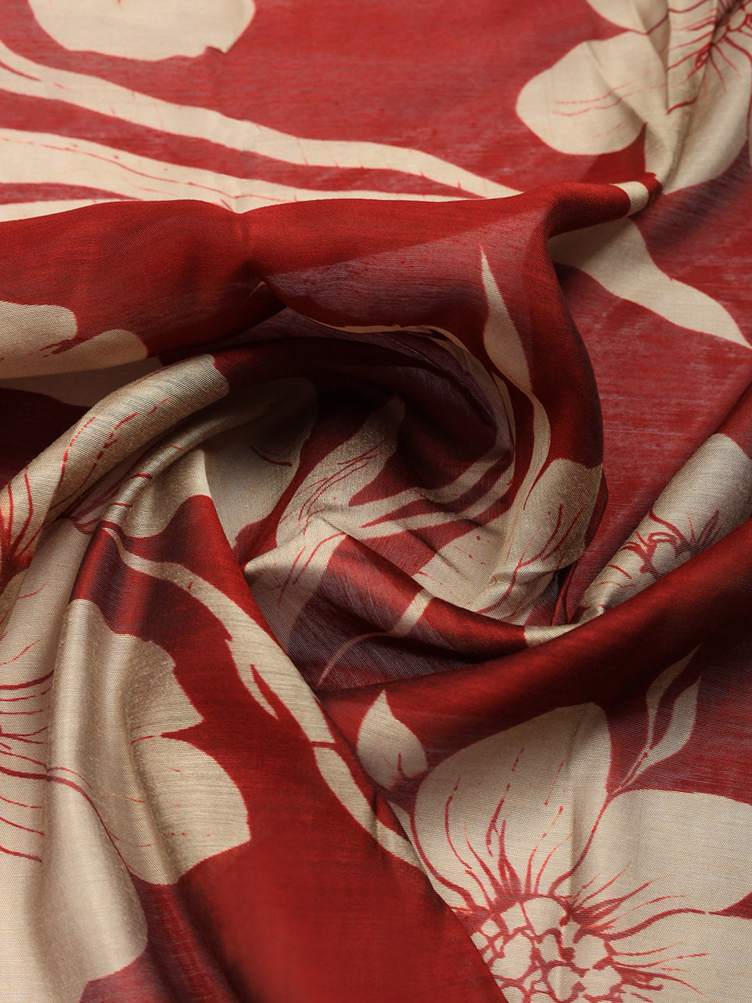 Printed Chanderi Unstitched Suit With Pant &amp; Dupatta