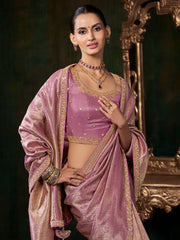 Woven Design & Embroidered Border Art Silk Saree