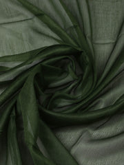 Woven Design Chanderi Green Unstitched Suit With Pant & Dupatta