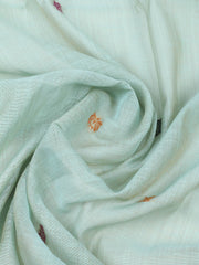 Embroidered Chanderi Unstitched Suit With Pant & Dupatta