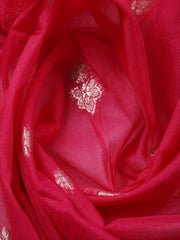 Embroidered Chanderi Ustitched Suit With Pant & Dupatta