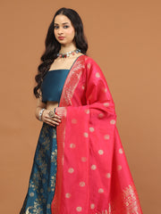 Banarasi Unstitched Choli With Lehenga & Dupatta