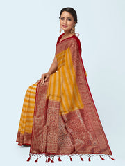 Zari Jaal Woven Art Silk Saree