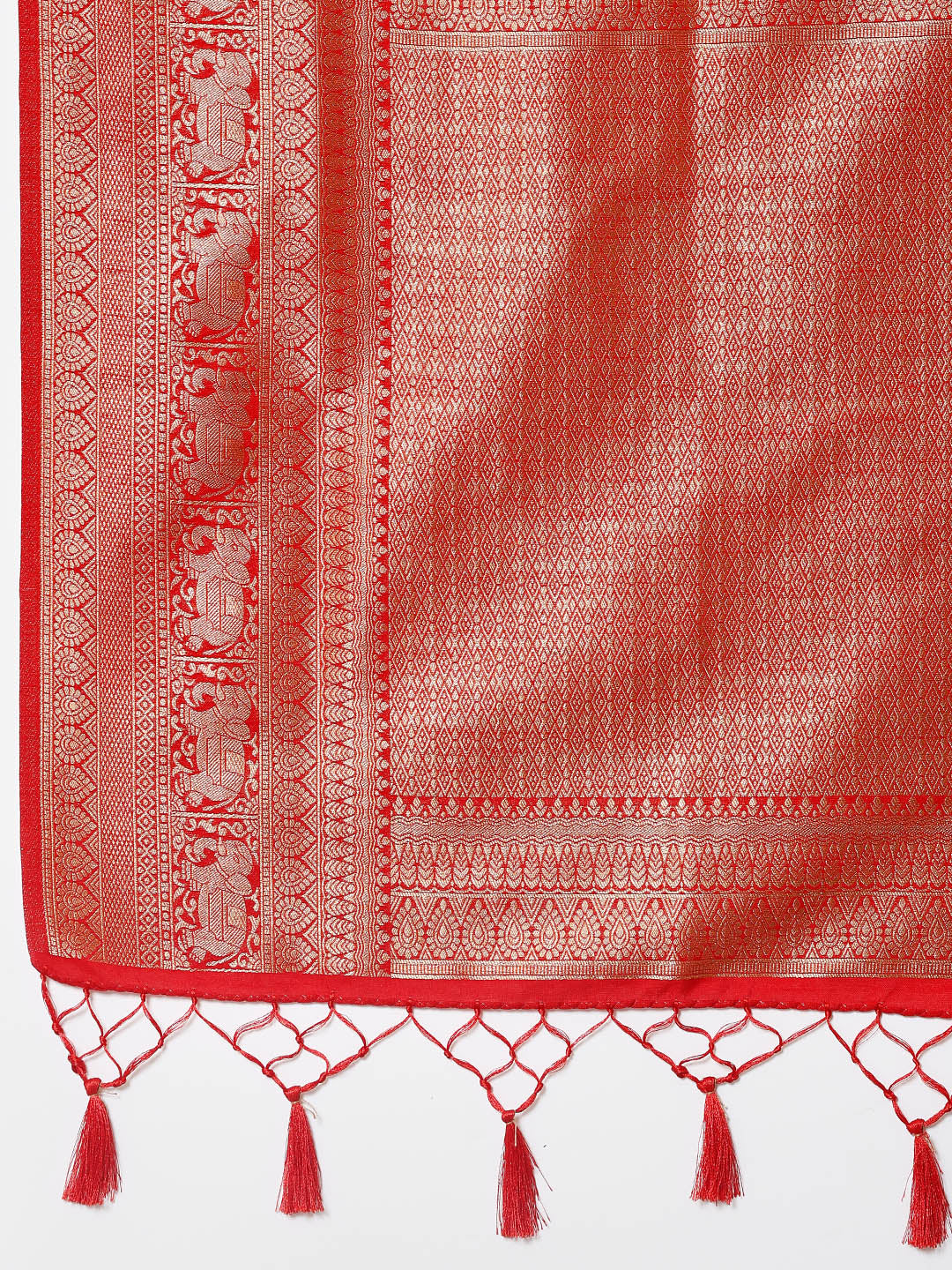 Zari Border Booti Handloom Woven Saree