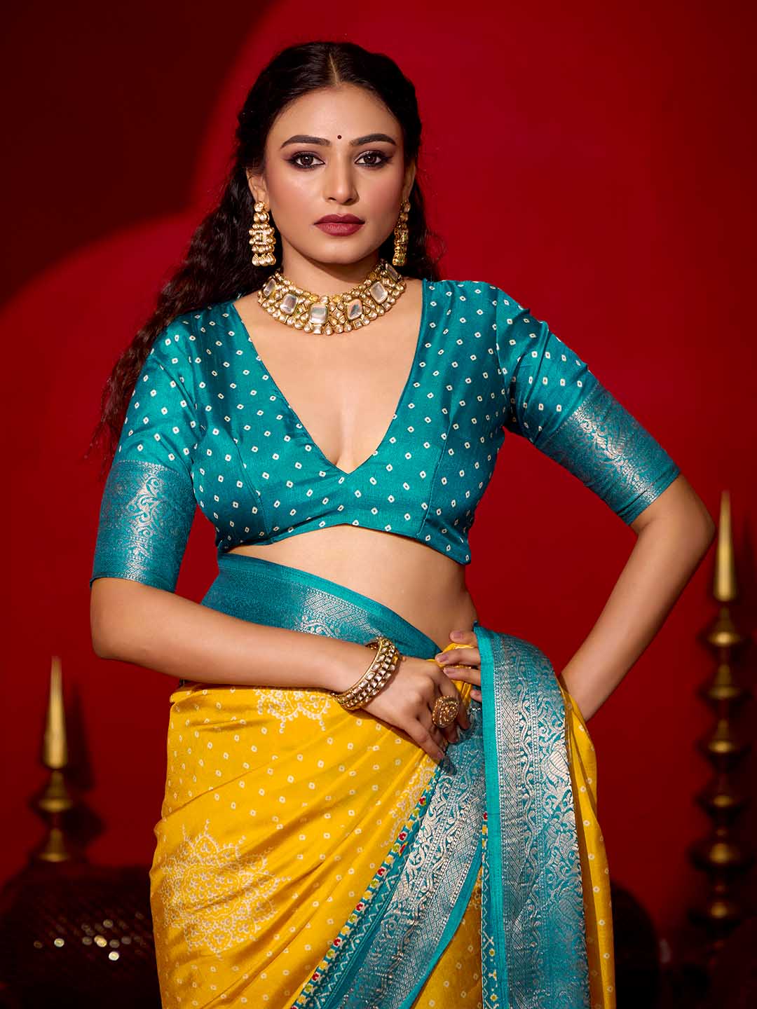 Patola Printed Art Silk Woven Saree