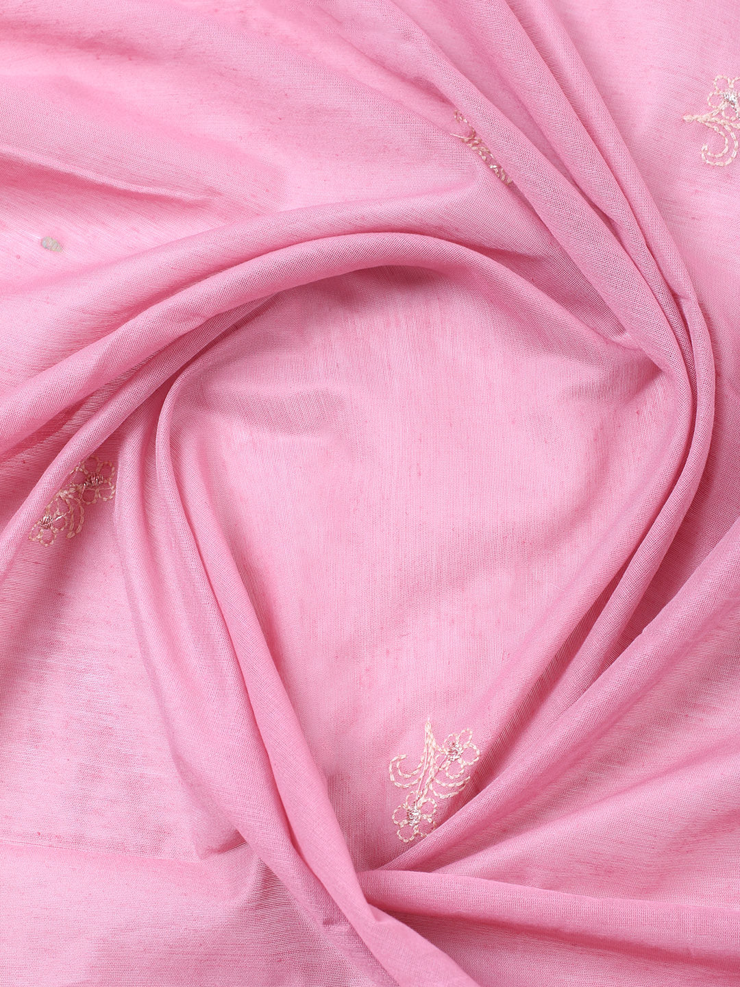 Embroidered Cotton Blend Unstitched Suit With Pant &amp; Dupatta