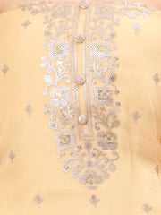 Neck Embroidered Organza Unstitched Suit With Dupatta