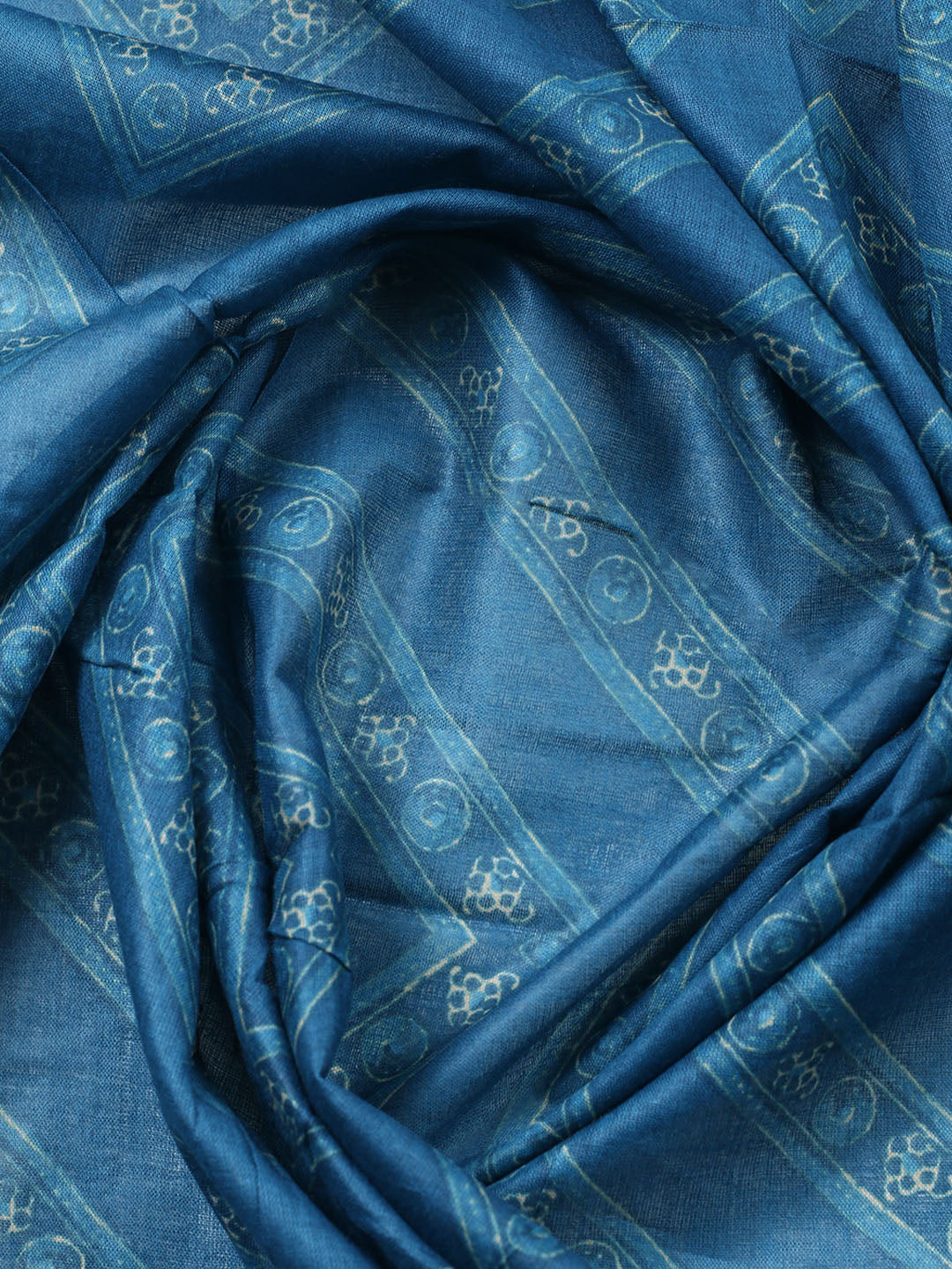 Printed Cotton Blend Unstitched Suit With Pant &amp; Dupatta