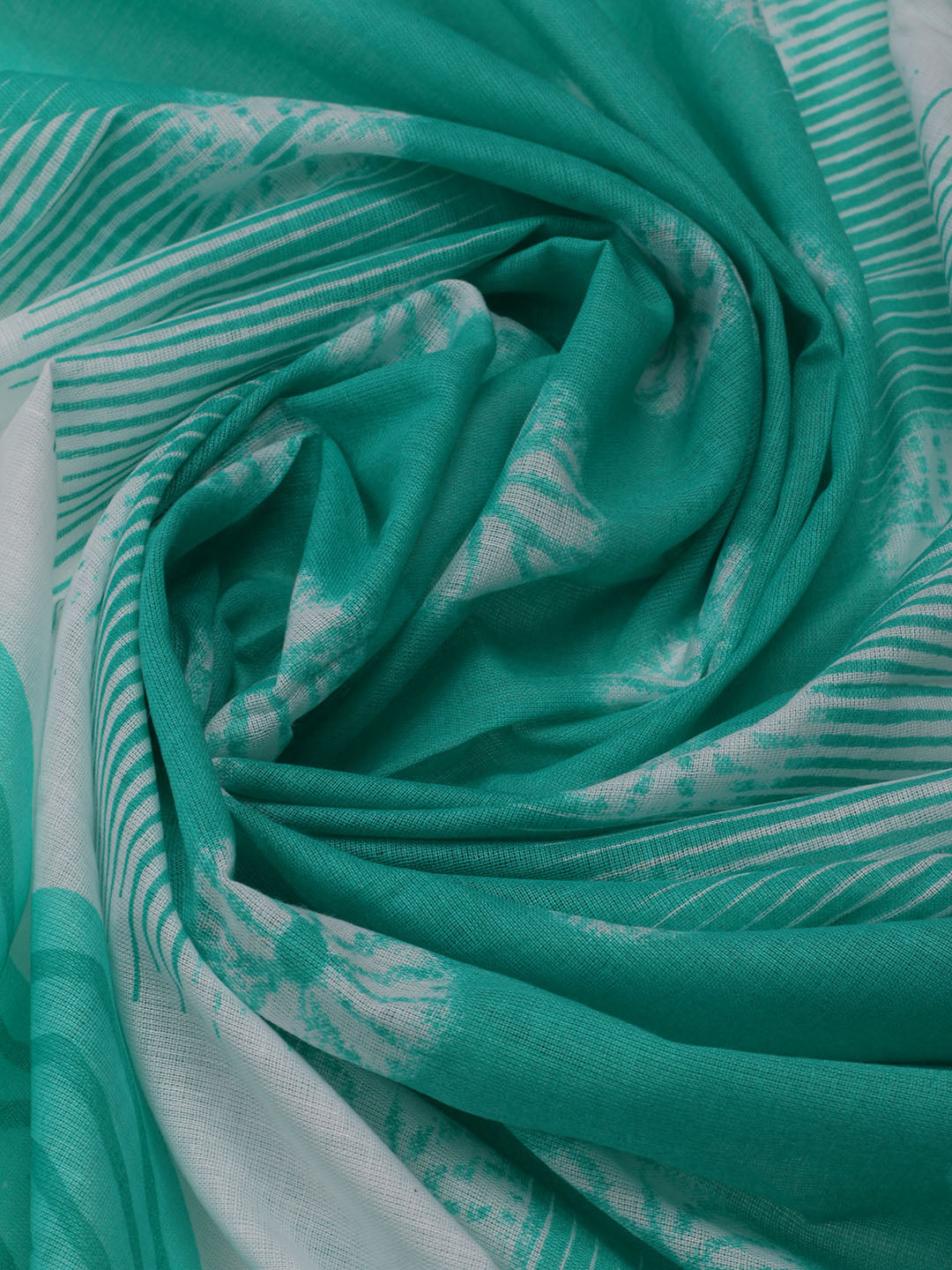 Printed Cotton Blend Unstitched Suit With Dupatta
