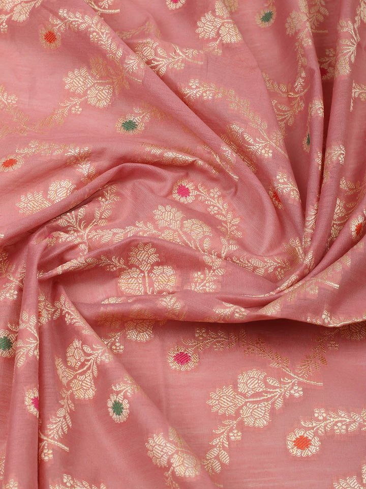 Woven Design Chanderi Unstitched Suit With Pant &amp; Dupatta