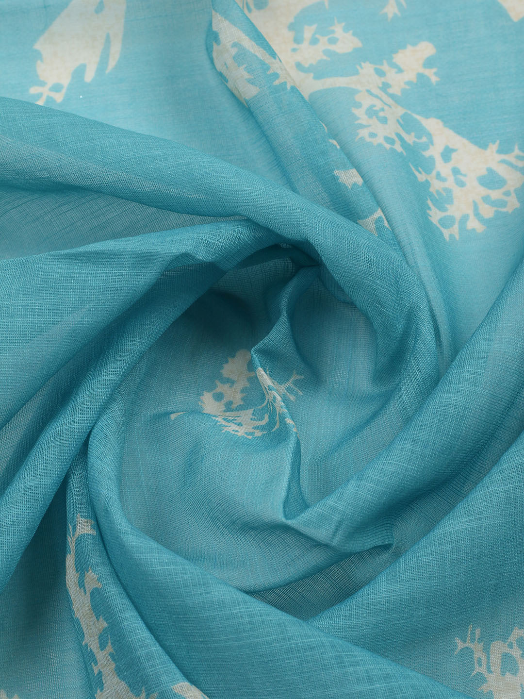 Embroidered Cotton Blend Unstitched Suit With Pant &amp; Dupatta