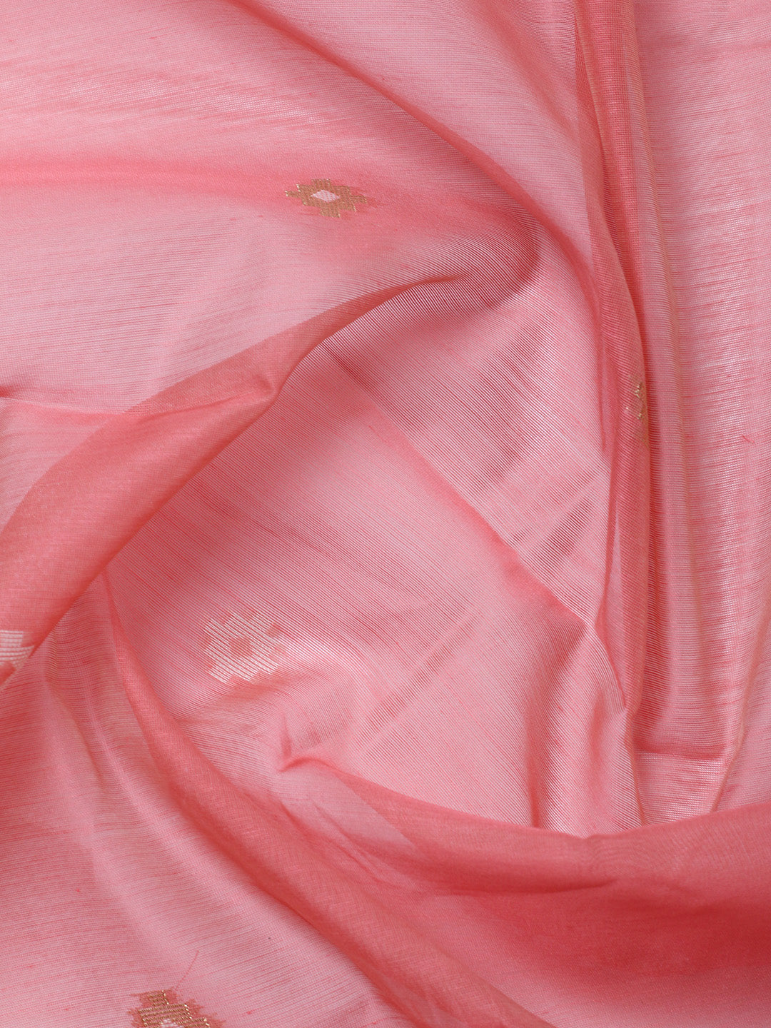 Printed Chanderi Unstitched Suit With Pant &amp; Dupatta