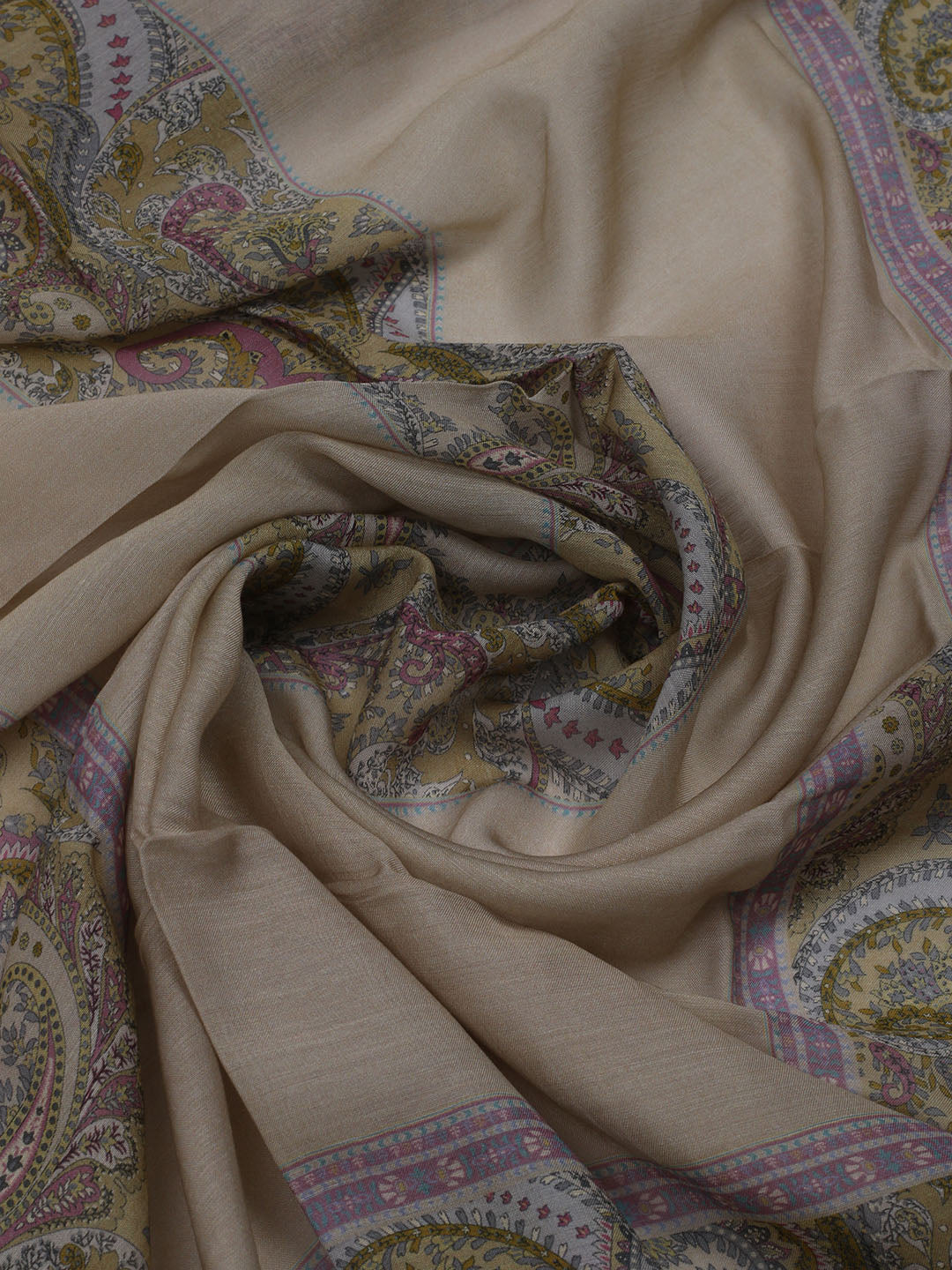 Printed Cotton Blend Unstitched Suit With Dupatta