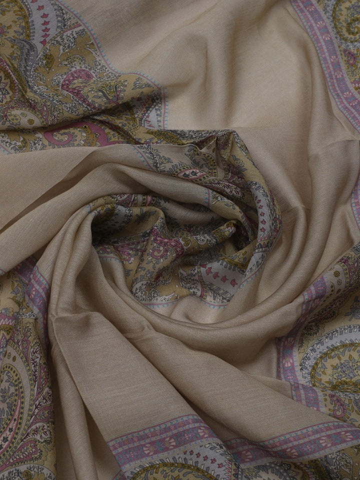Printed Cotton Blend Unstitched Suit With Dupatta