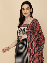 Printed Cotton Unstitched Suit Piece With Dupatta