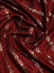 Zari Embroidered Chanderi Unstitched Suit With Dupatta