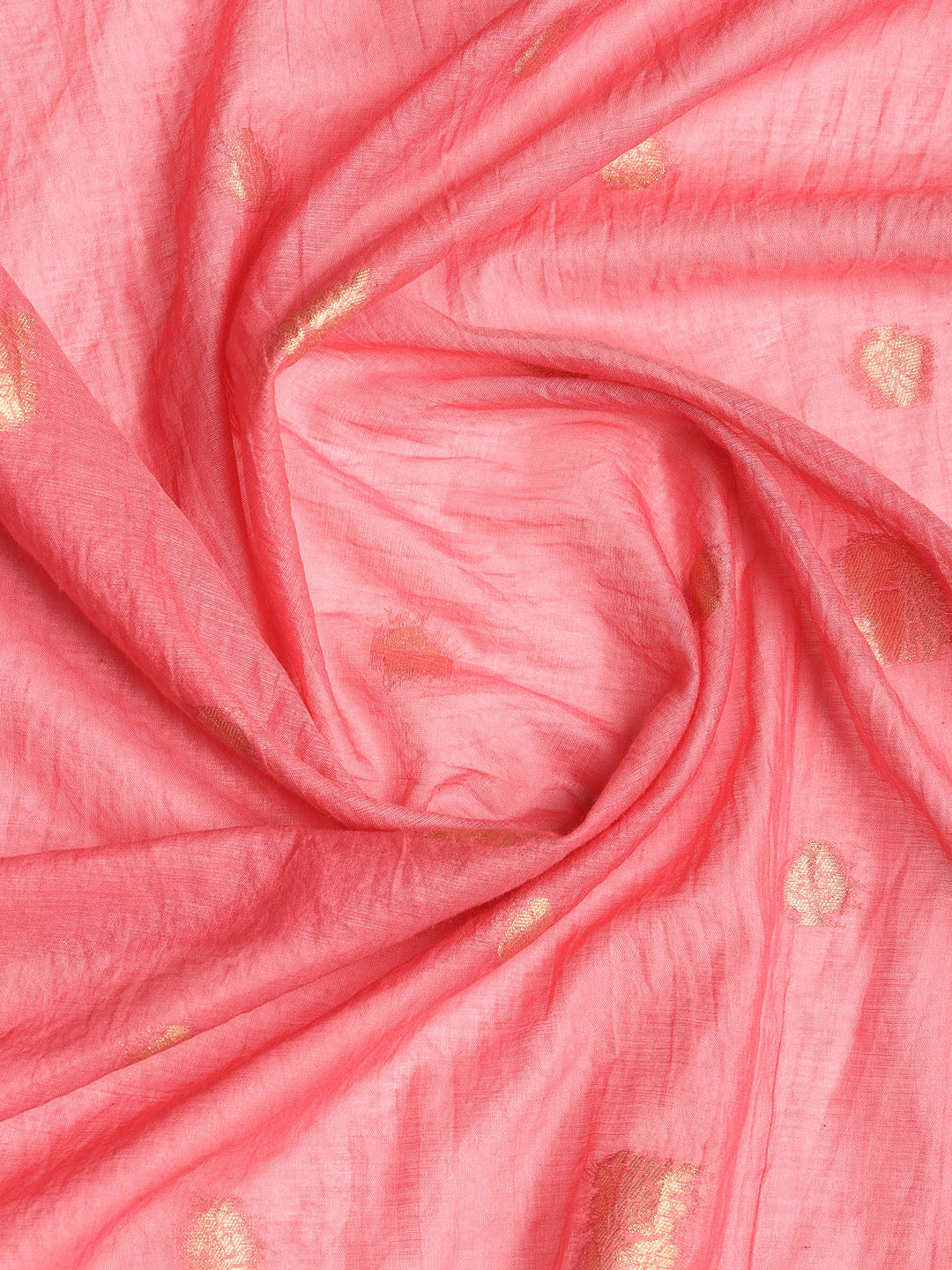 Woven Neck Chanderi Unstitched Suit With Dupatta