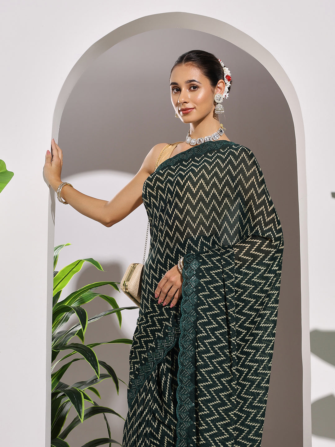 Printed Georgette Saree