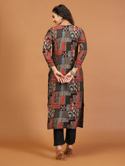 Digital Printed Muslin Kurta With Pants