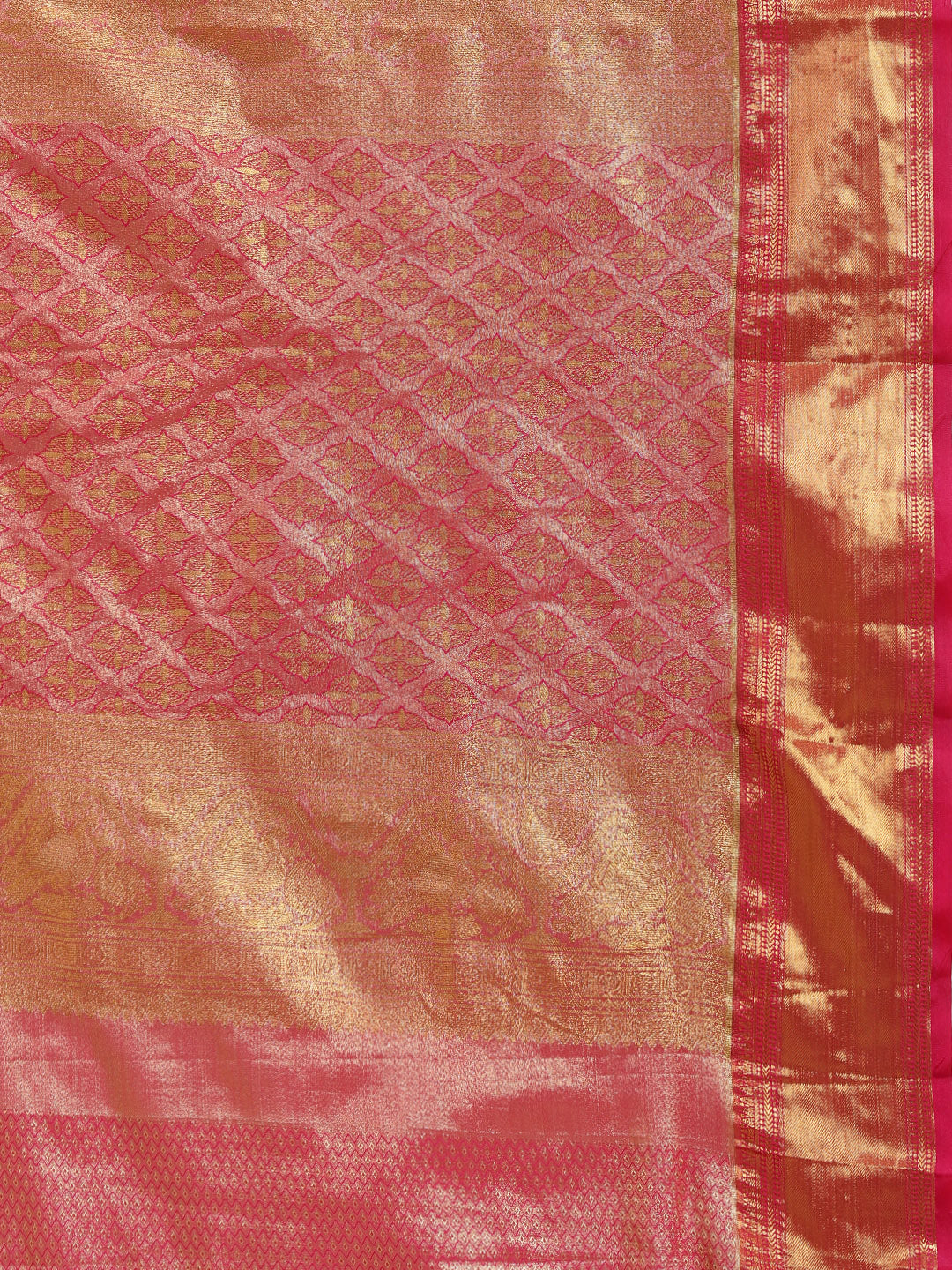 Woven Brodcade Zari Jaal Art Silk Saree