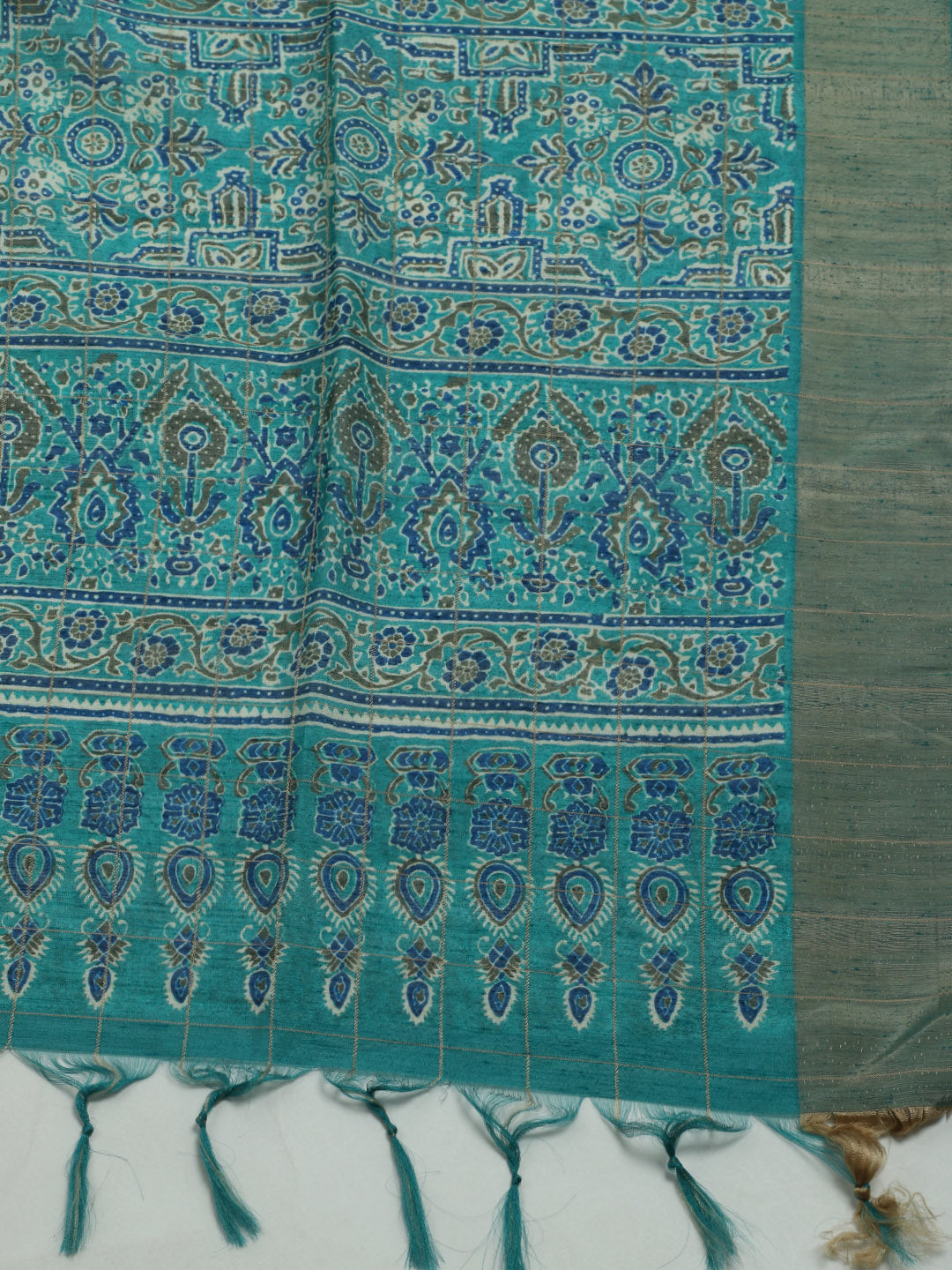 Printed Tussar Saree
