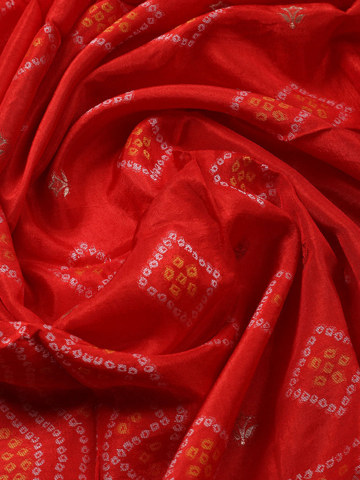 Woven Design Chanderi Unstitched Kurta With Pant &amp; Dupatta