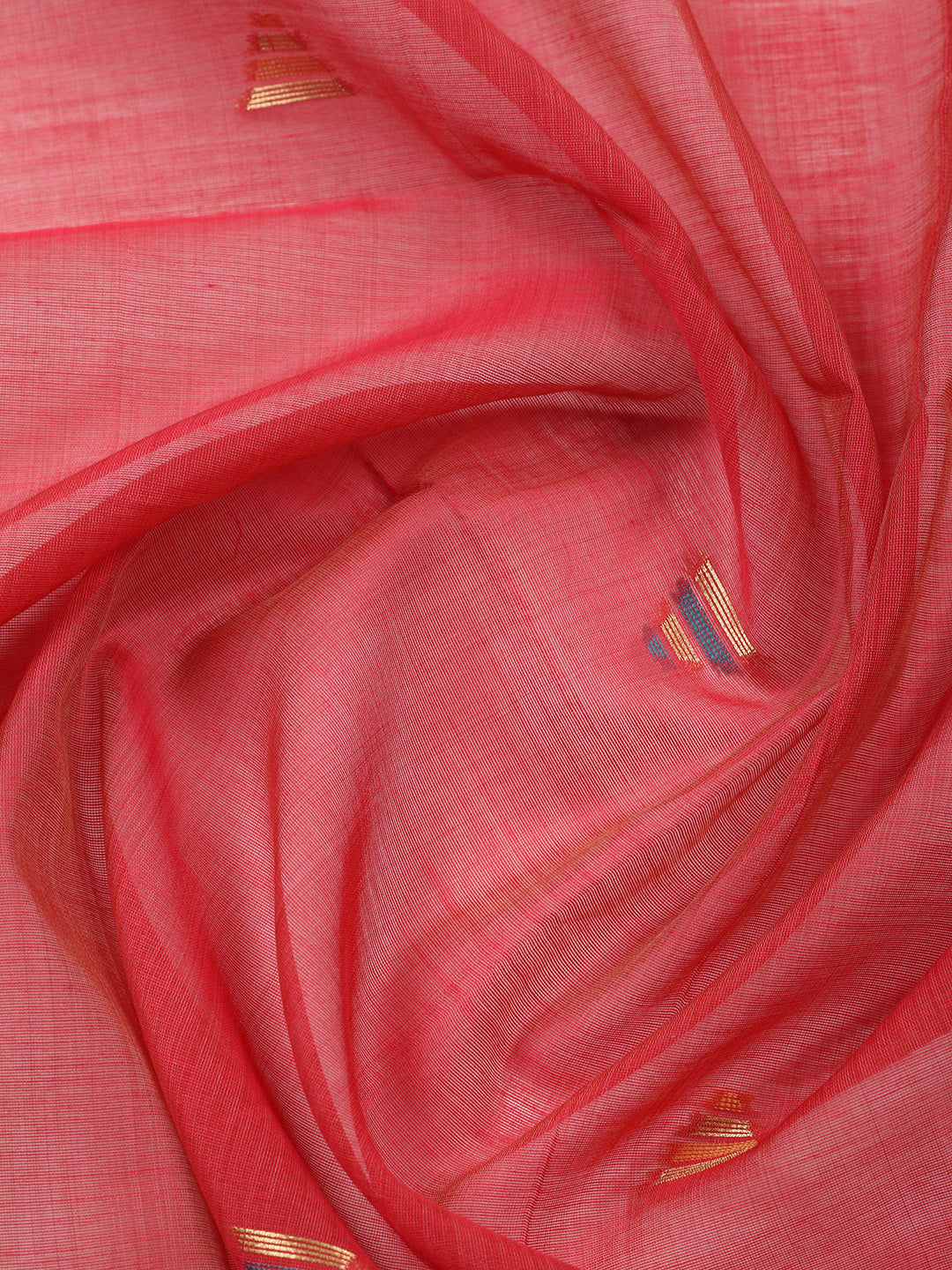 Printed Chanderi Unstitched Suit With Pant &amp; Dupatta