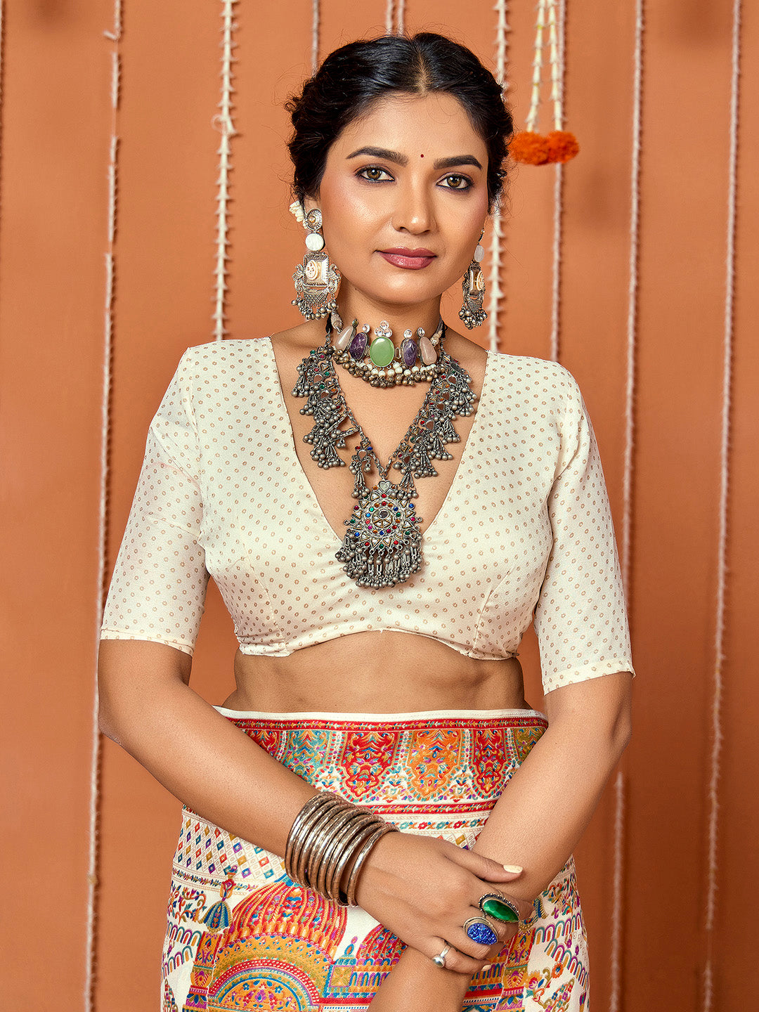 Printed Art Silk Saree
