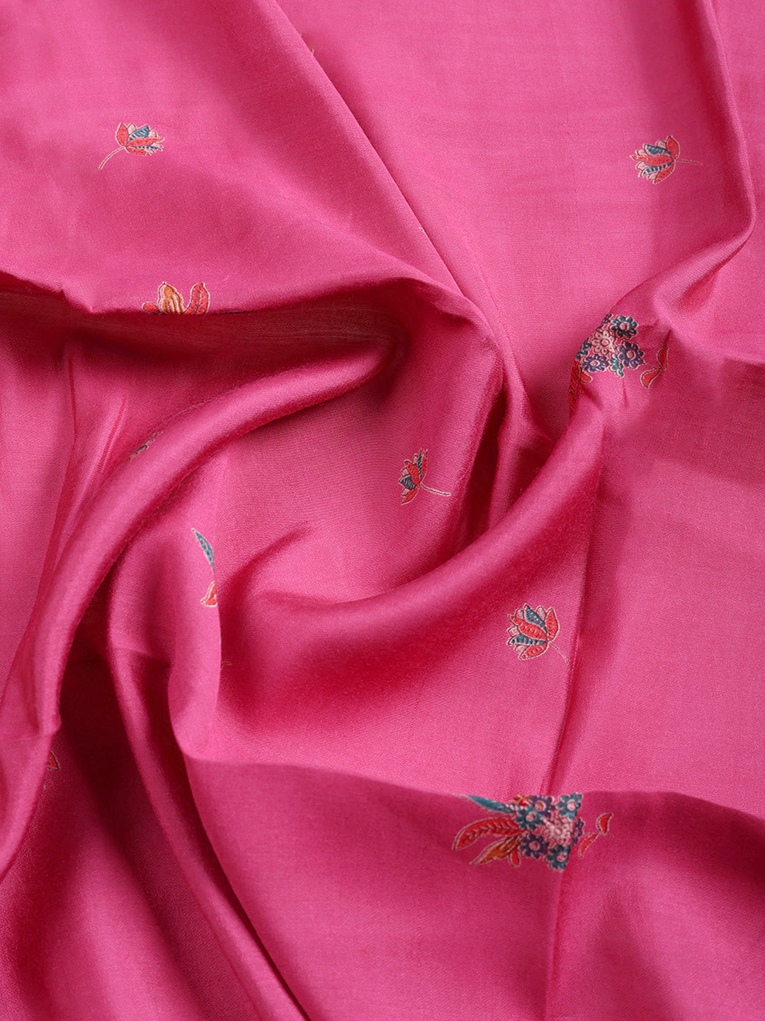 Printed Cotton Blend Unstitched Suit With Pant &amp; Dupatta