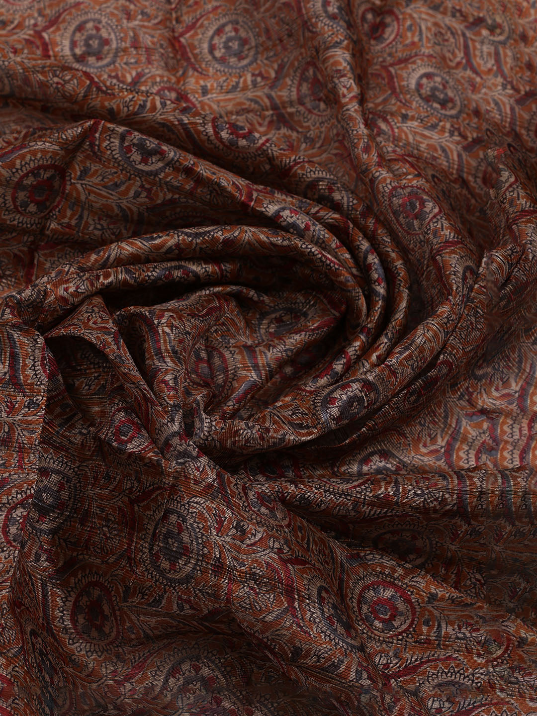 Embroidered Art Silk Unstitched Suit With Dupatta