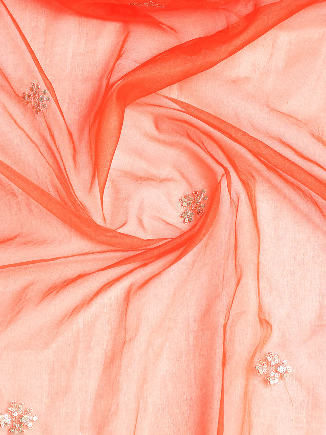 Embroidered Organza Unstitched Suit With Dupatta