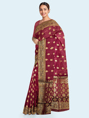 Zari Booti Woven Art Silk Saree