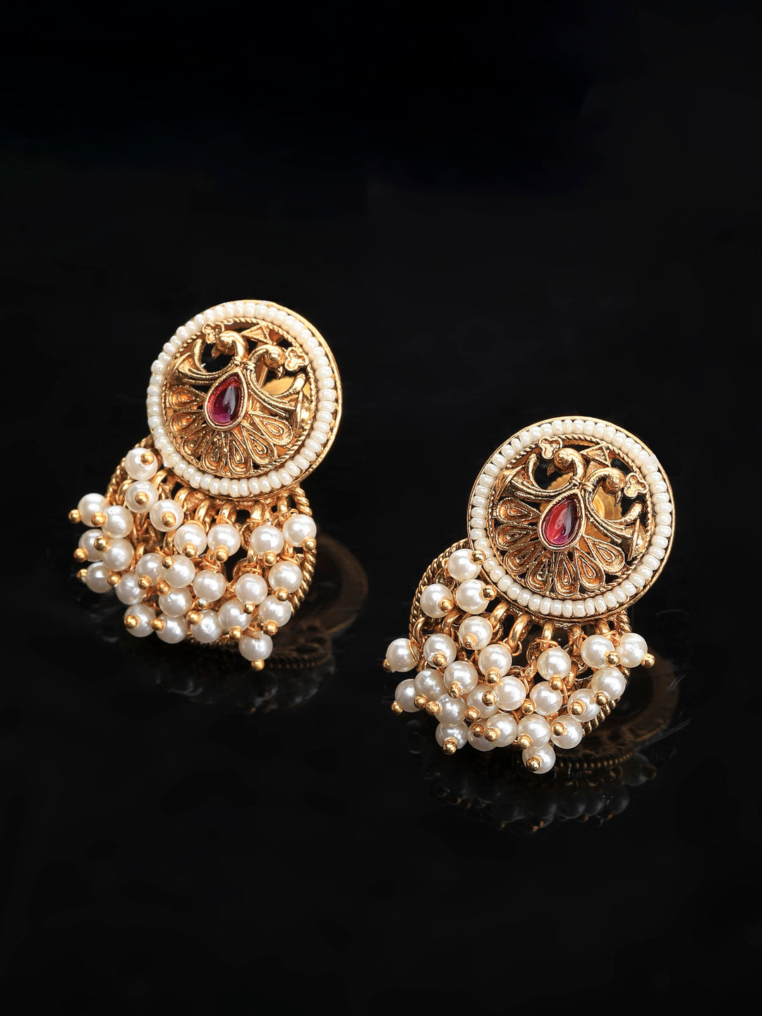 Gold Pink Jewellery Set