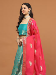 Banarasi Unstitched Choli With Lehenga & Dupatta