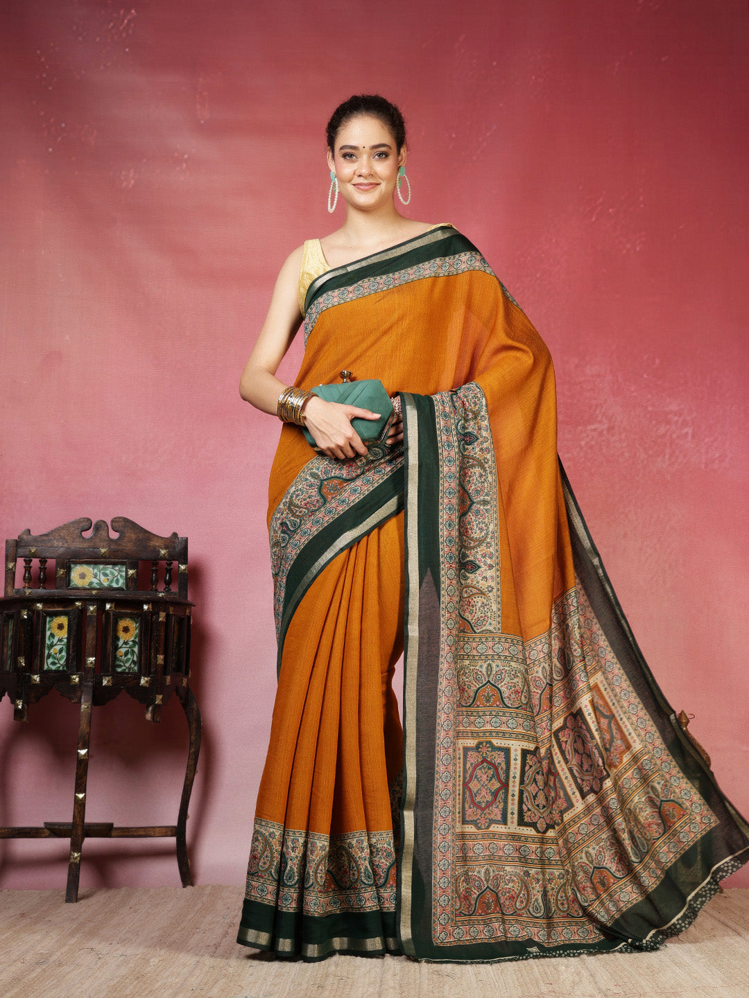 Printed Art Silk Saree