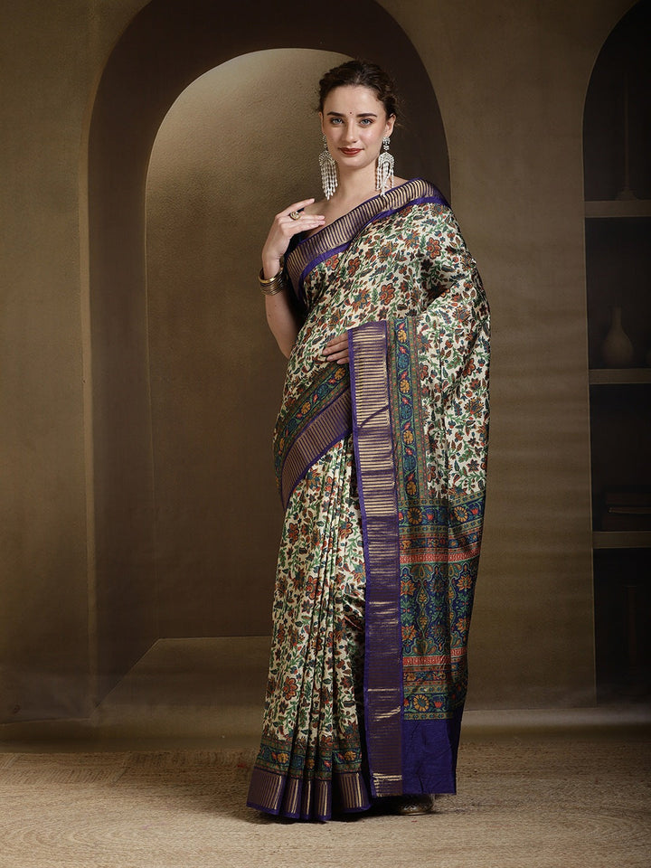 Digital Printed Art Silk Saree